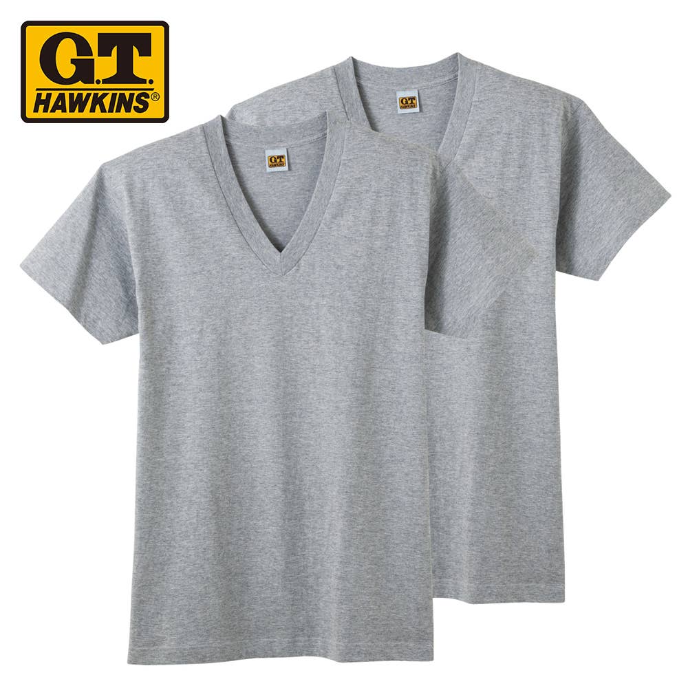 VネックTシャツ(2枚組)(V首)【SALE】